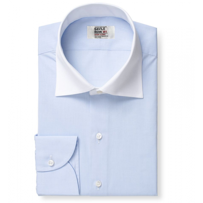 Light Blue shirt with contrast collar