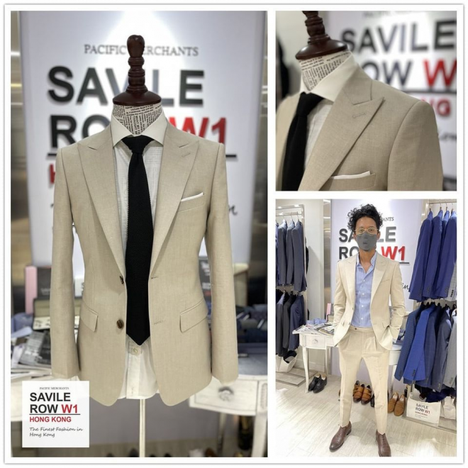 Tailor-made Slim-fit Light Beige Linen Suit