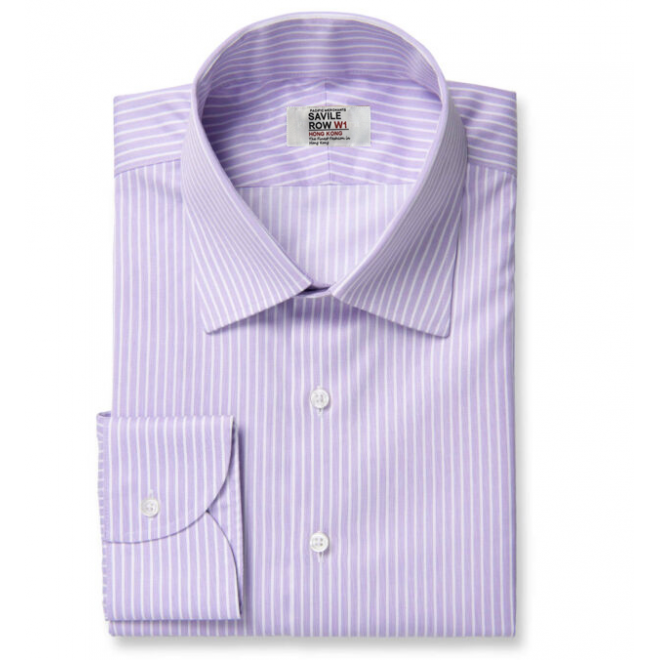 Custom made Lavender Reverse Stripe shirt