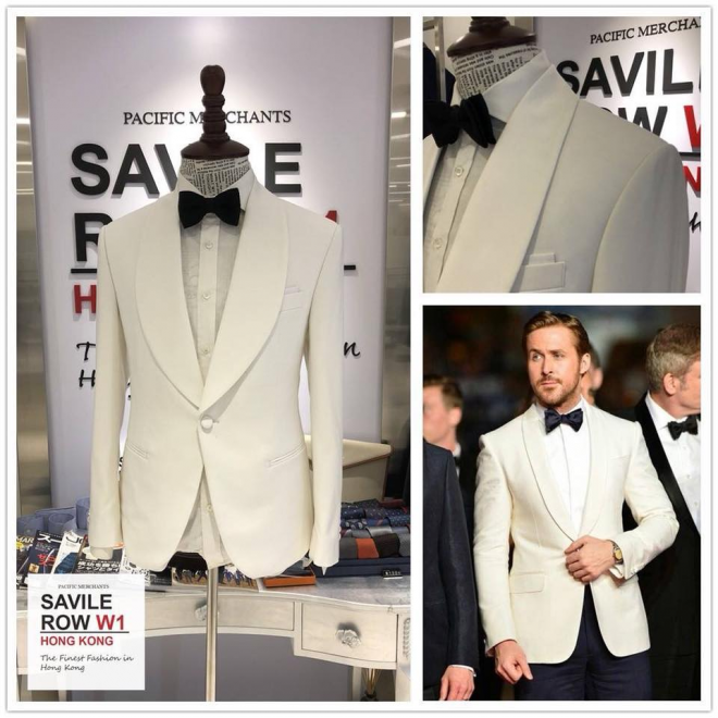 Tailor-made Slim-fit Premium Oxford Garsington Ivory White Tuxedo